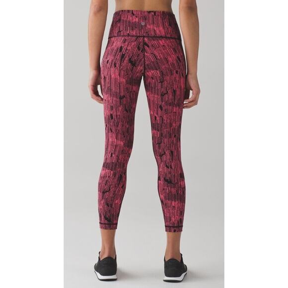 lululemon athletica Pants - Lululemon 4 pink High Times 7/8 Leggings